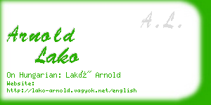 arnold lako business card